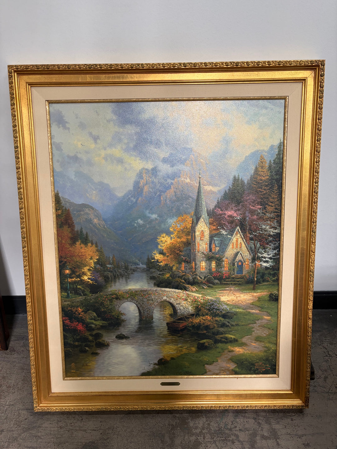 "The Mountain Chapel" - Thomas Kinkade Lithograph