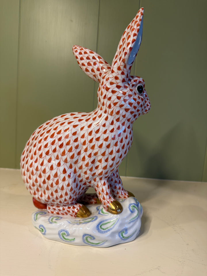 Large Red Herend Bunny