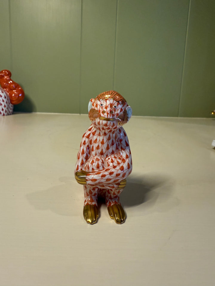 Small Sitting Herend Monkey