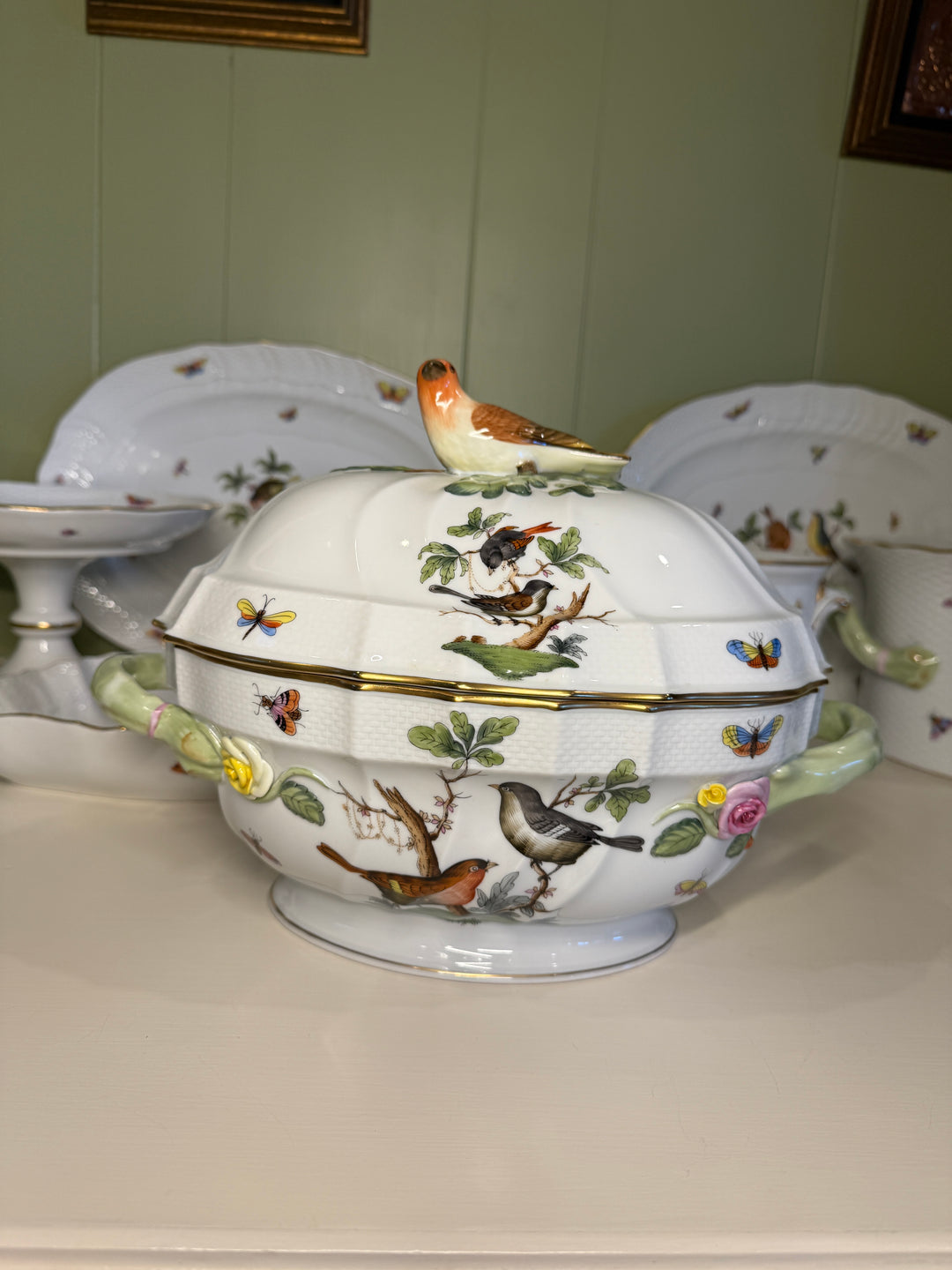Herend Rothschild Tureen + Underplate