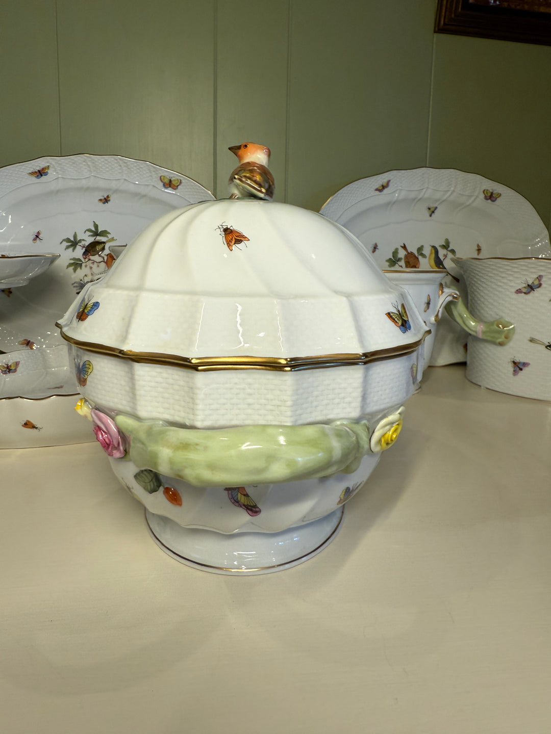 Herend Rothschild Tureen + Underplate
