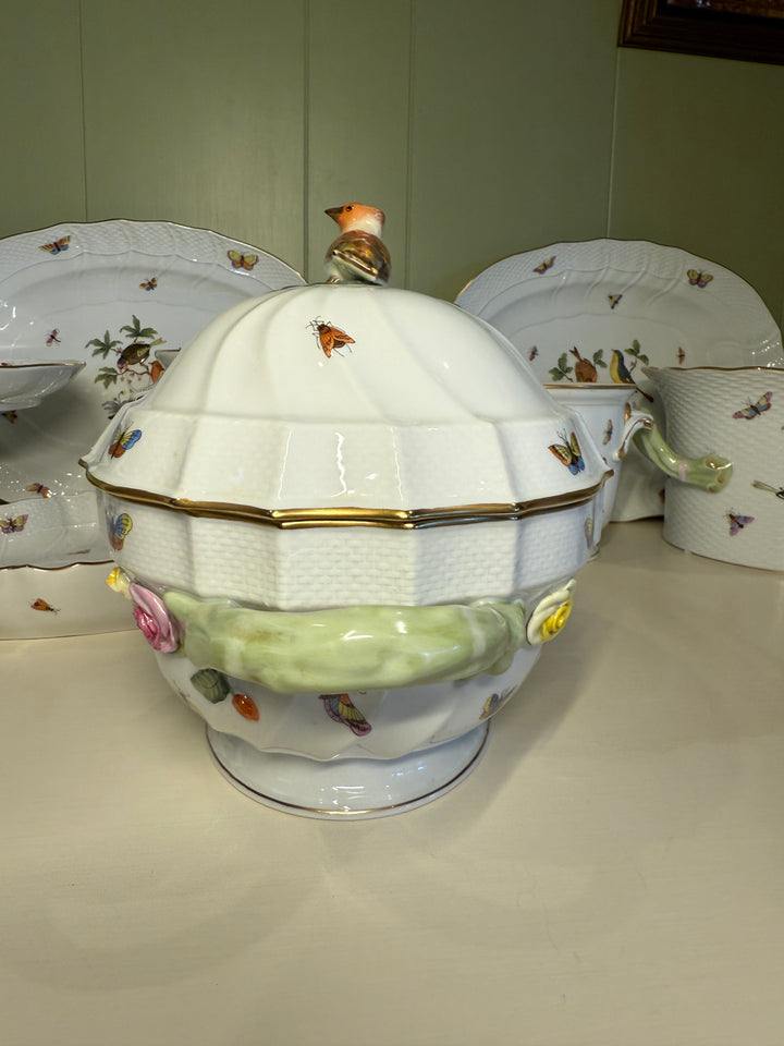 Herend Rothschild Tureen + Underplate