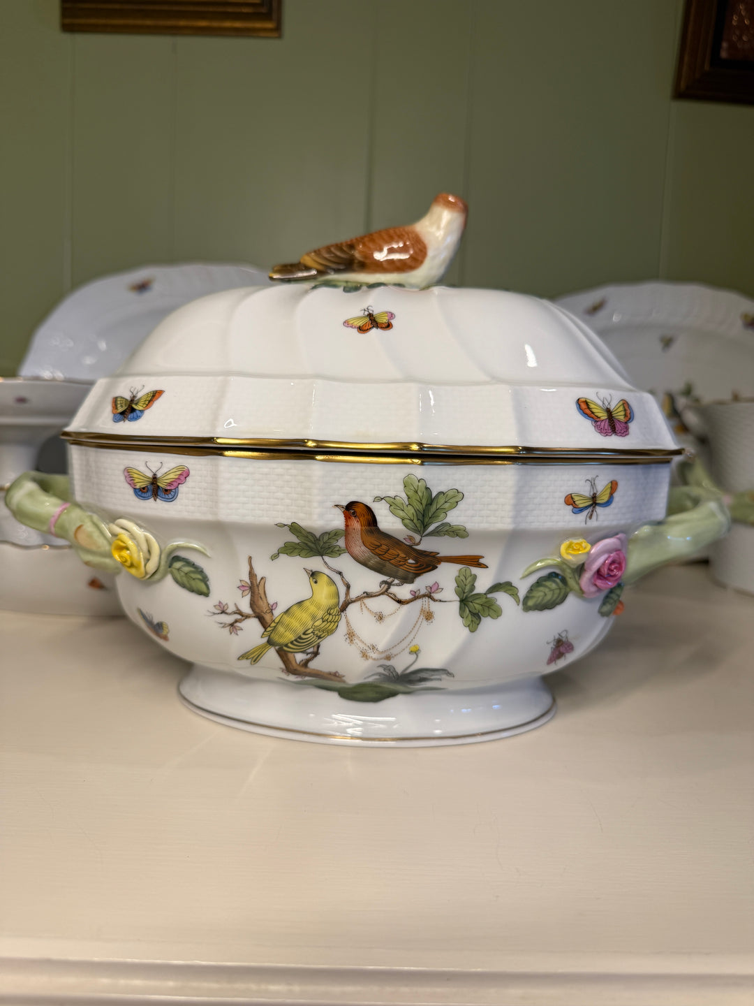 Herend Rothschild Tureen + Underplate