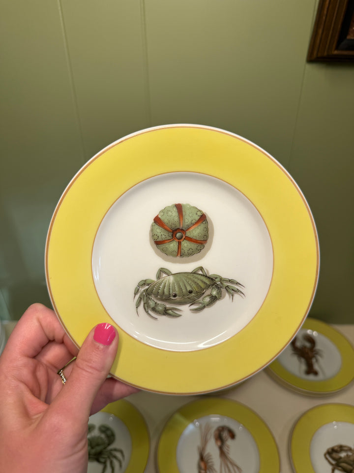 Mottahedeh Fruits of the Sea Plates Set of 12