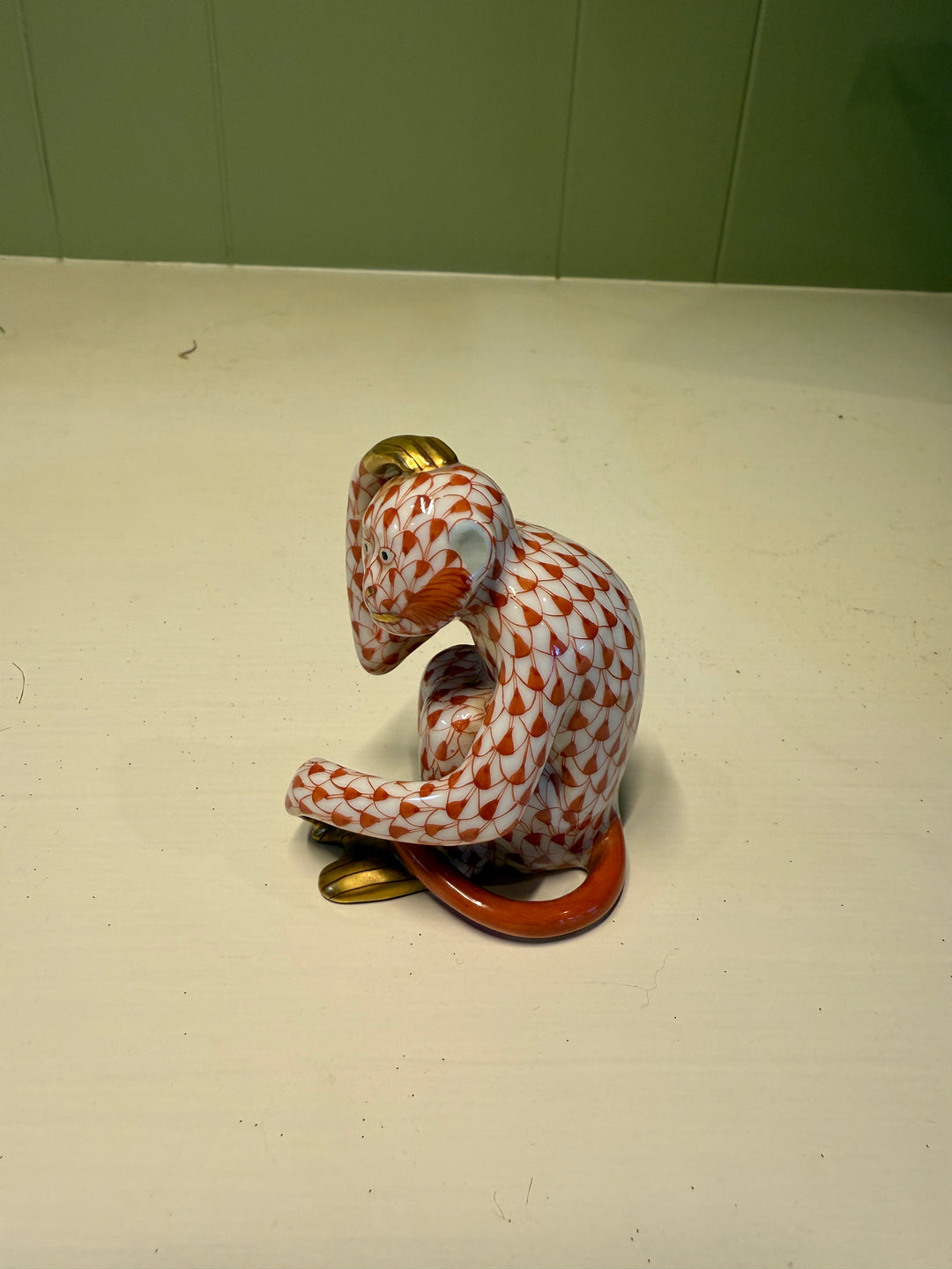 Small Red Herend Monkey