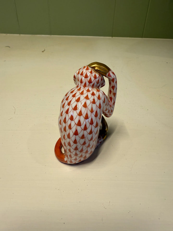 Small Red Herend Monkey