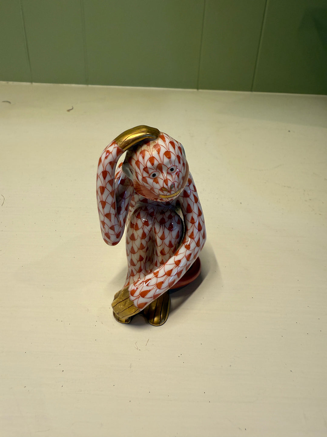 Small Red Herend Monkey