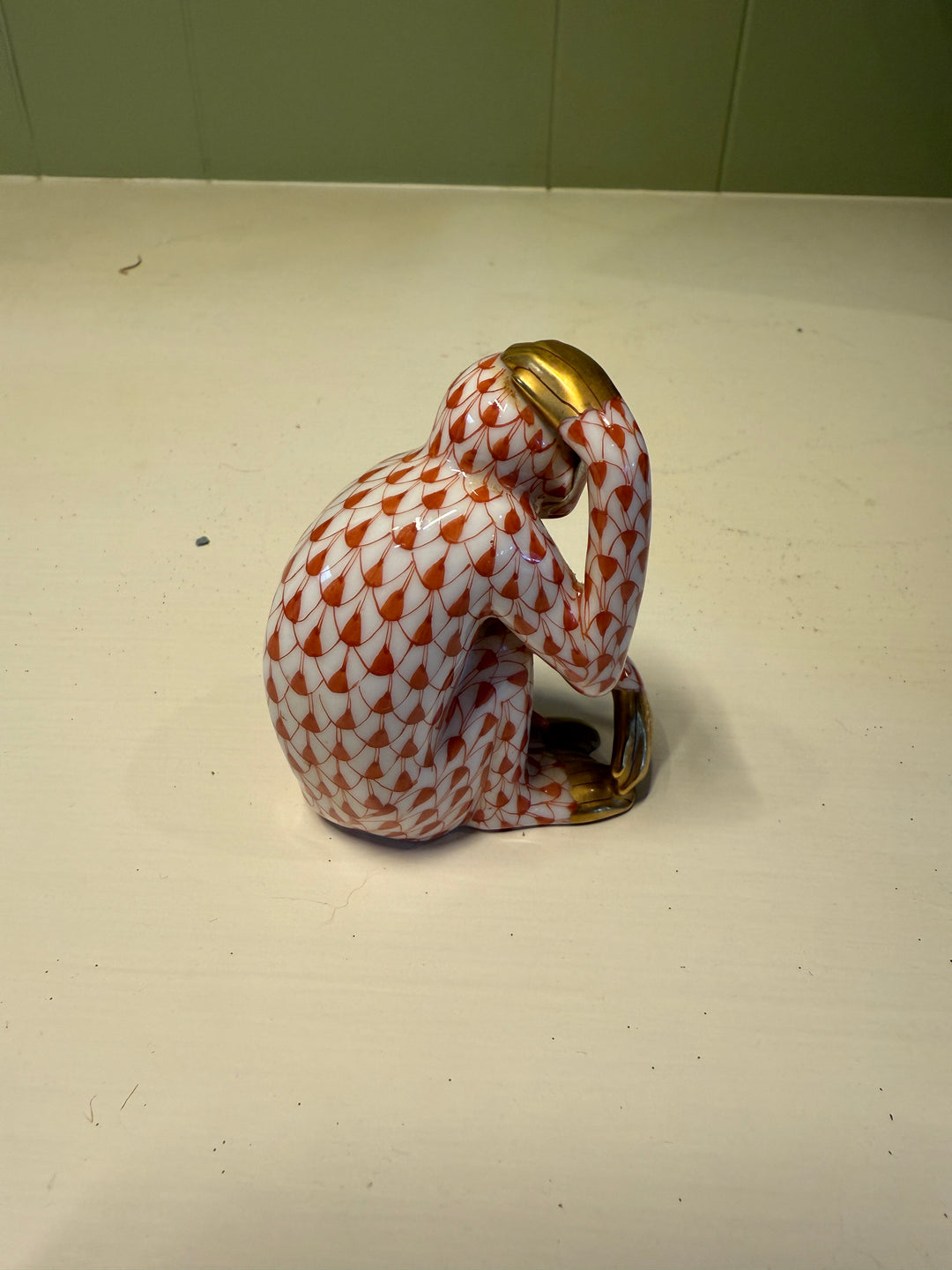 Small Red Herend Monkey