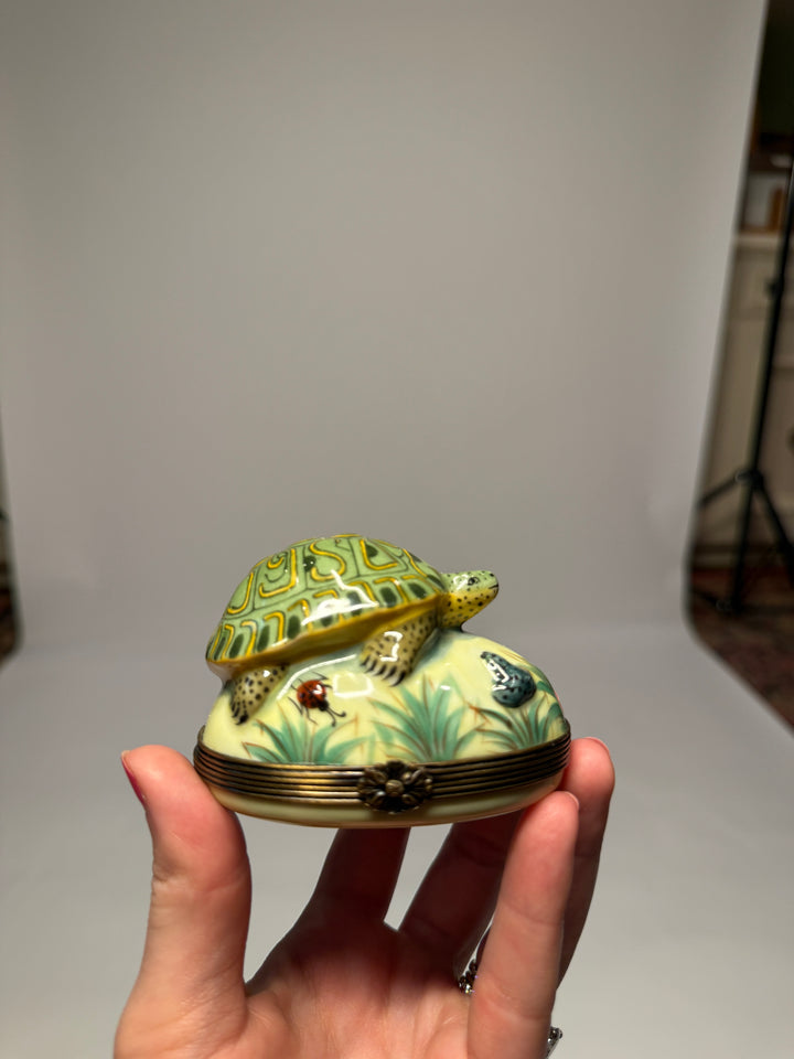 Limoges Turtle Trinket Box
