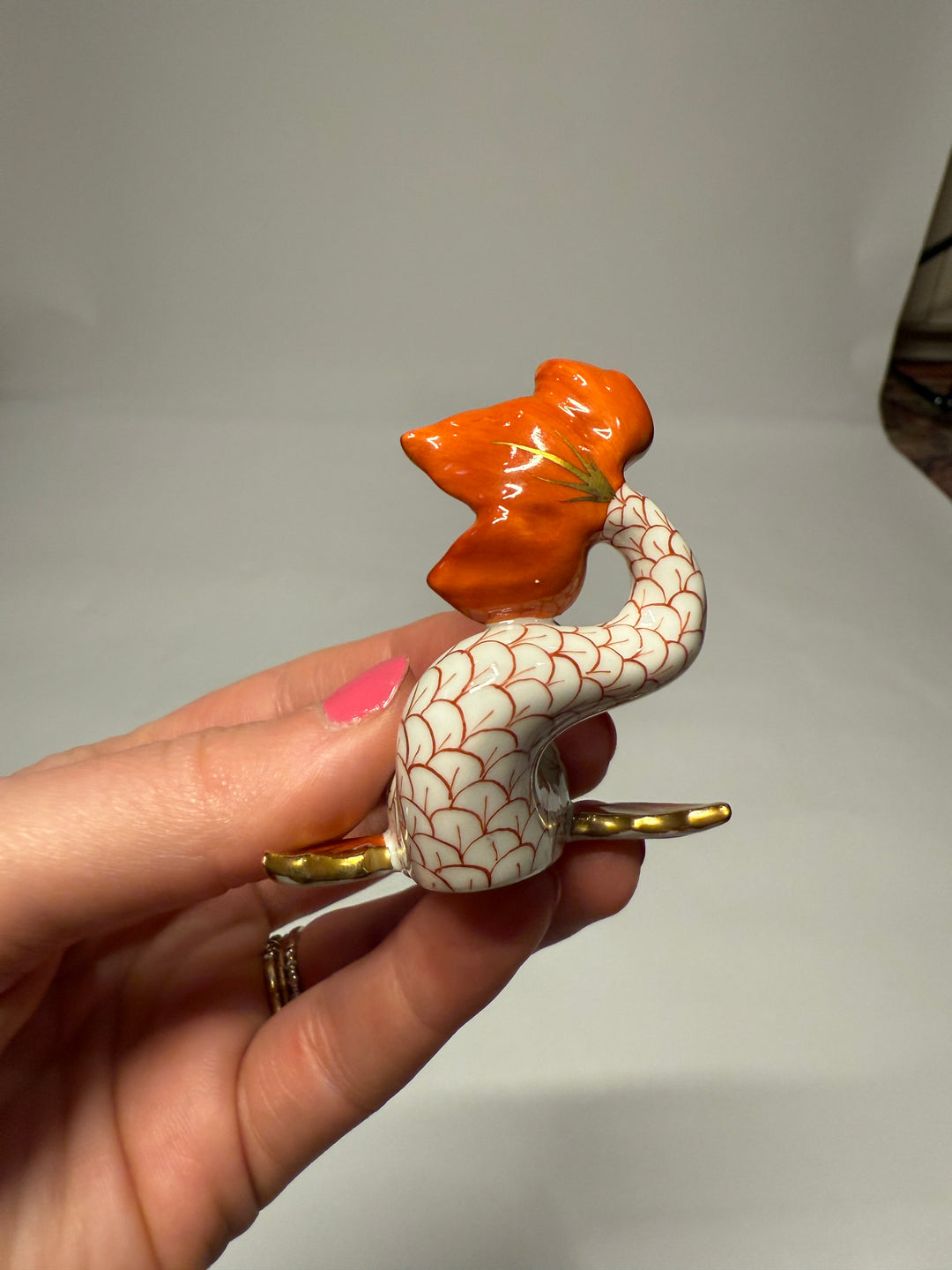Small Herend Koi Fish Name Card Holder