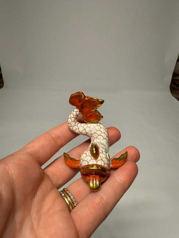 Small Herend Koi Fish Name Card Holder