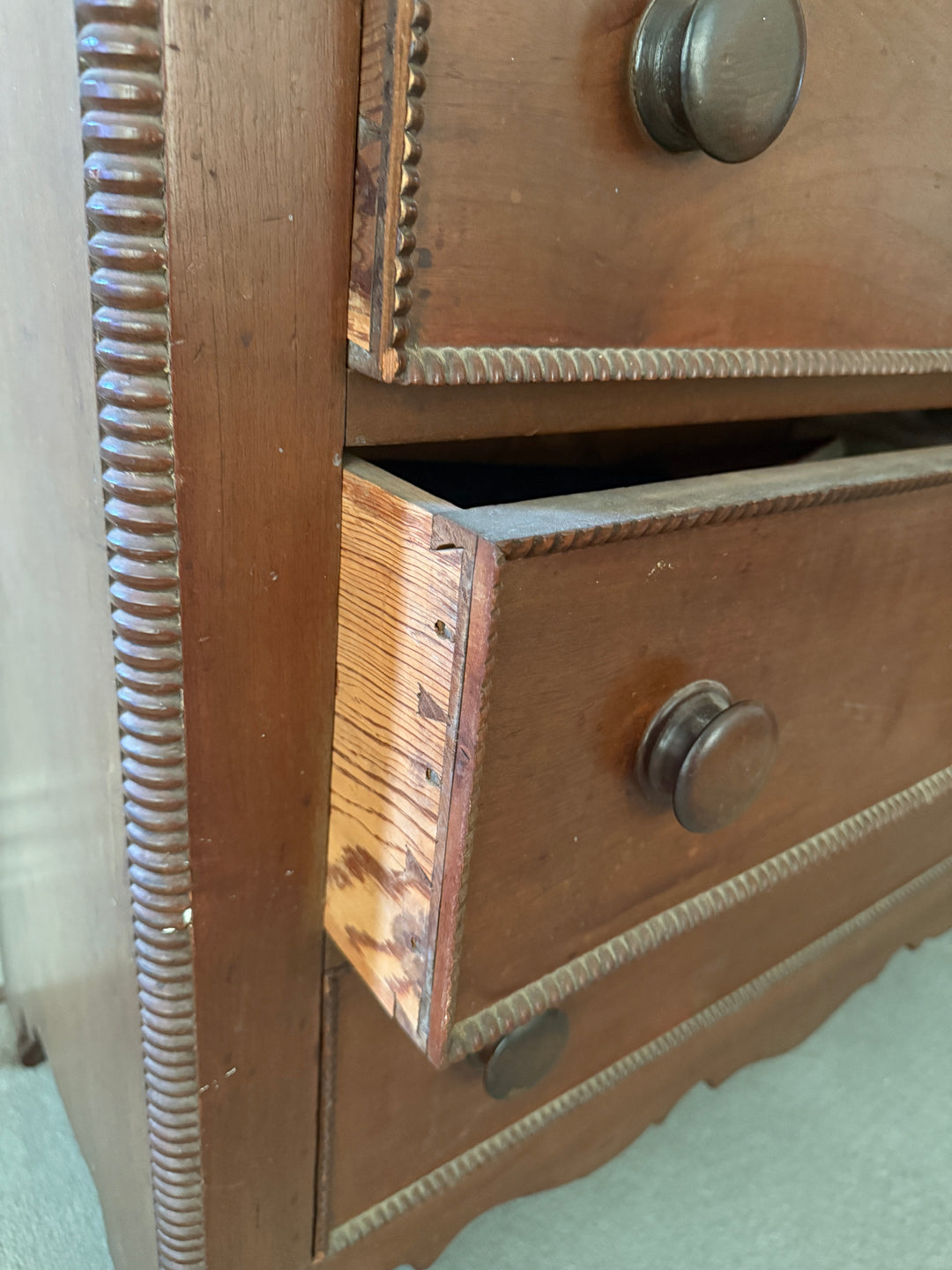 Antique 19th Century Dresser with Mirror – Hand-Cut Dovetails, Original Finish *Local Pickup Available in Honey Grove, TX*