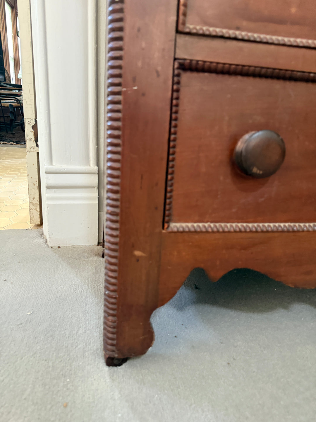 Antique 19th Century Dresser with Mirror – Hand-Cut Dovetails, Original Finish *Local Pickup Available in Honey Grove, TX*