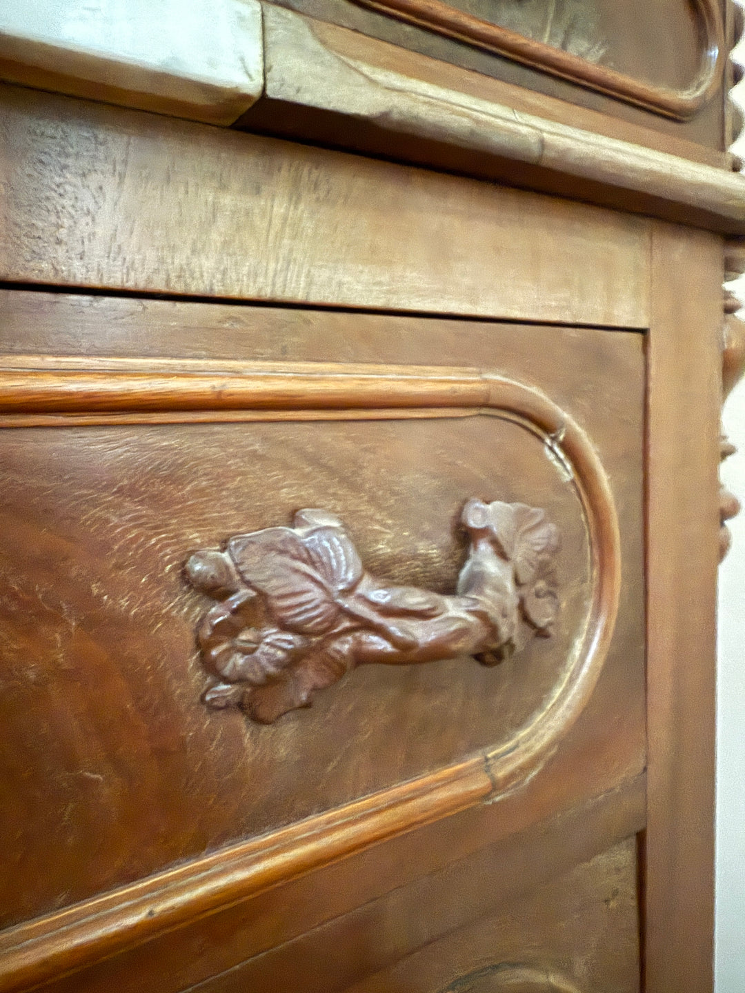 Victorian Marble-Top Dresser with Ornate Mirror *Local Pickup Available in Honey Grove, TX*