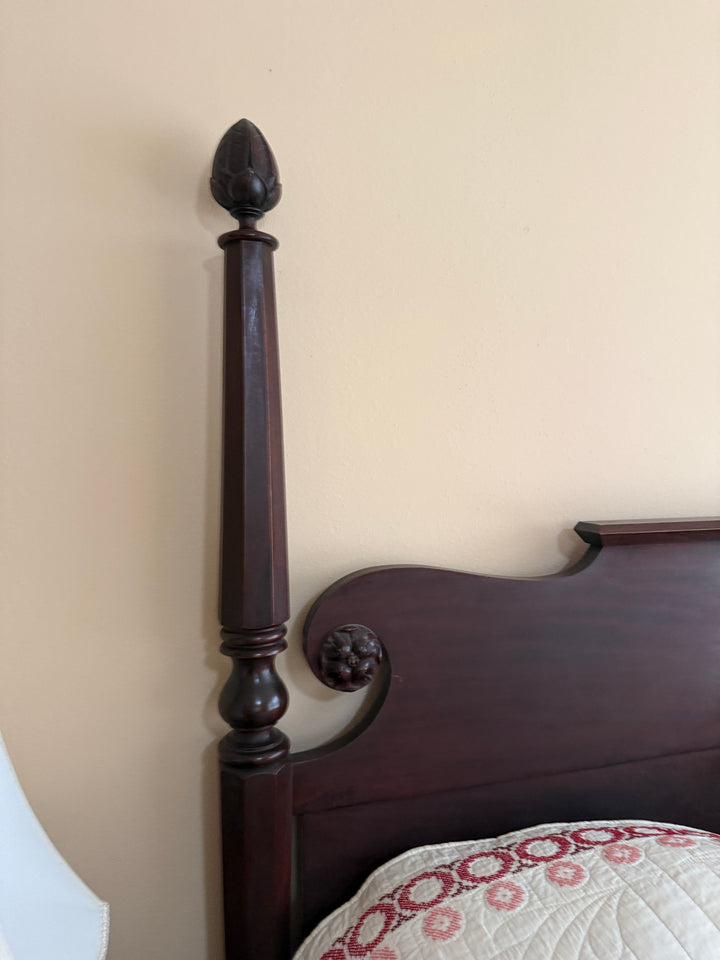 Antique Four-Poster Full Bed – Solid Mahogany *Local Pickup Available in Honey Grove, TX*