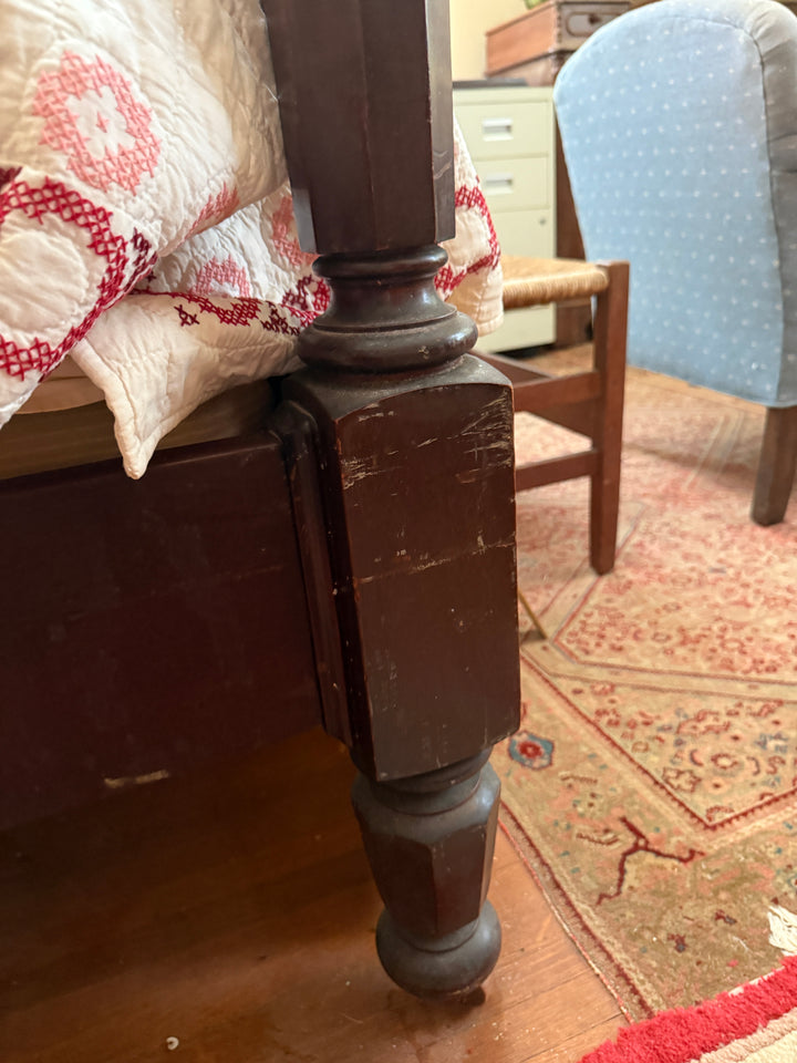 Antique Four-Poster Full Bed – Solid Mahogany *Local Pickup Available in Honey Grove, TX*