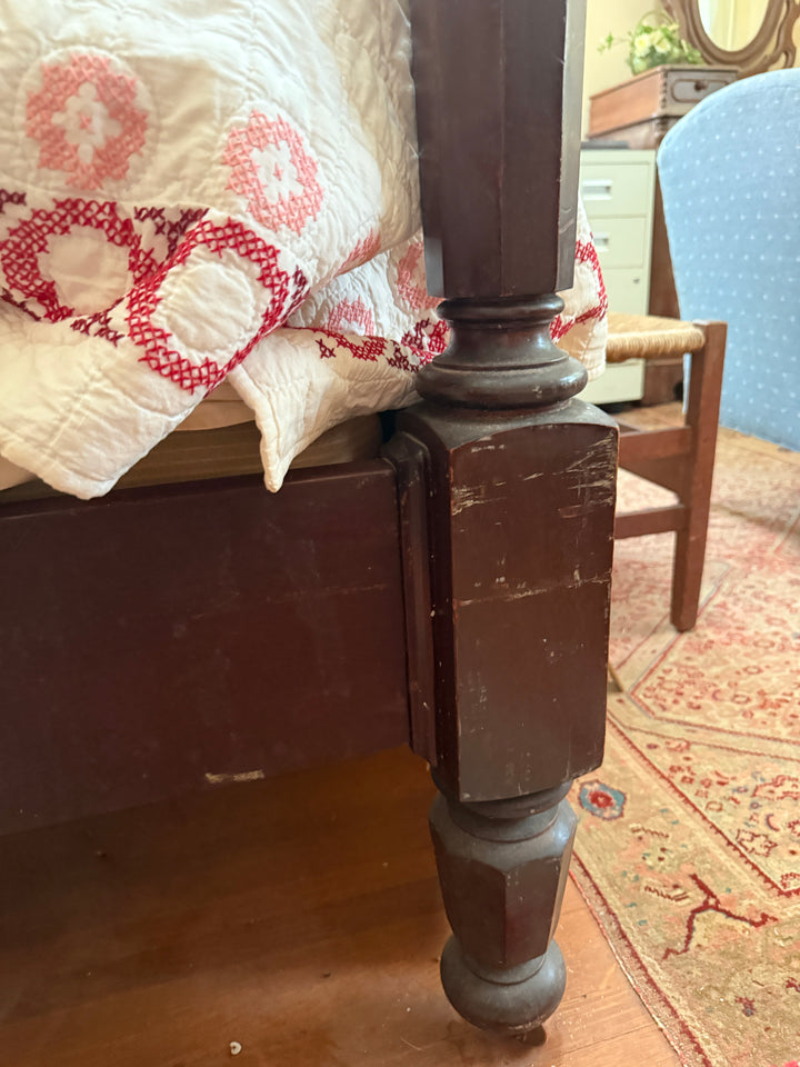 Antique Four-Poster Full Bed – Solid Mahogany *Local Pickup Available in Honey Grove, TX*
