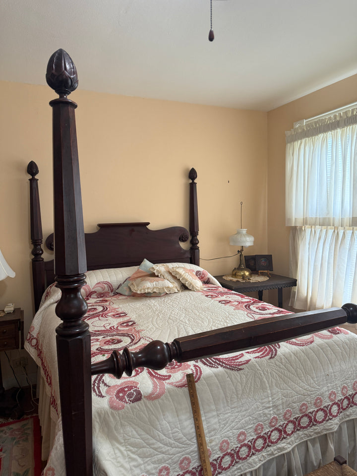Antique Four-Poster Full Bed – Solid Mahogany *Local Pickup Available in Honey Grove, TX*