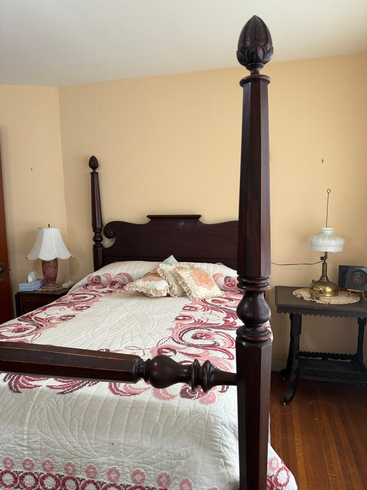 Antique Four-Poster Full Bed – Solid Mahogany *Local Pickup Available in Honey Grove, TX*