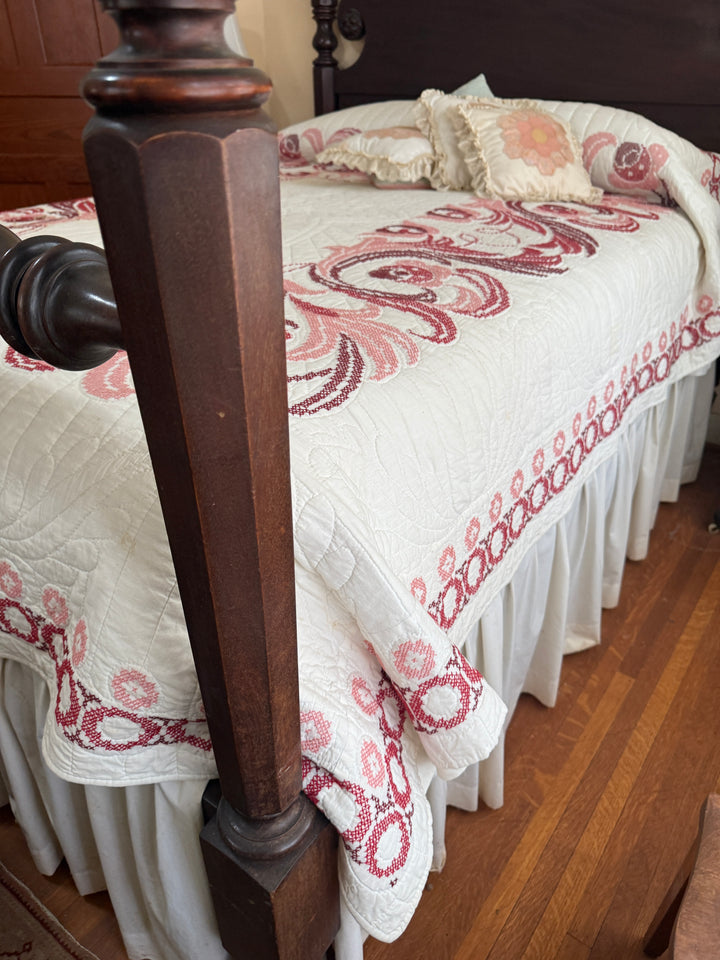Antique Four-Poster Full Bed – Solid Mahogany *Local Pickup Available in Honey Grove, TX*