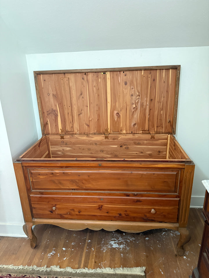 Vintage Cedar-Lined Storage Chest with Faux Drawer Fronts *Local Pickup Available in Honey Grove, TX*