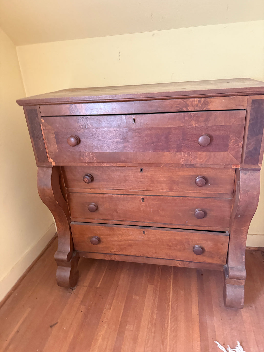 Antique Empire Style Solid Wood Dresser – 4 Drawer Chest *Local Pickup Available in Honey Grove, TX*