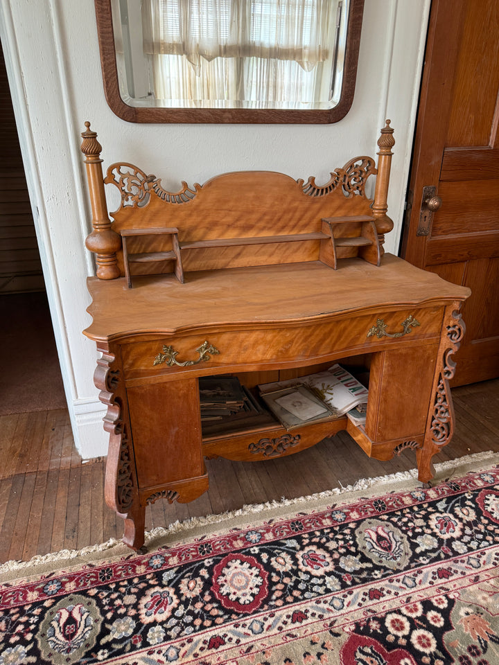 Antique Victorian Carved Wood Writing Desk *Local Pickup Available in Honey Grove, TX*