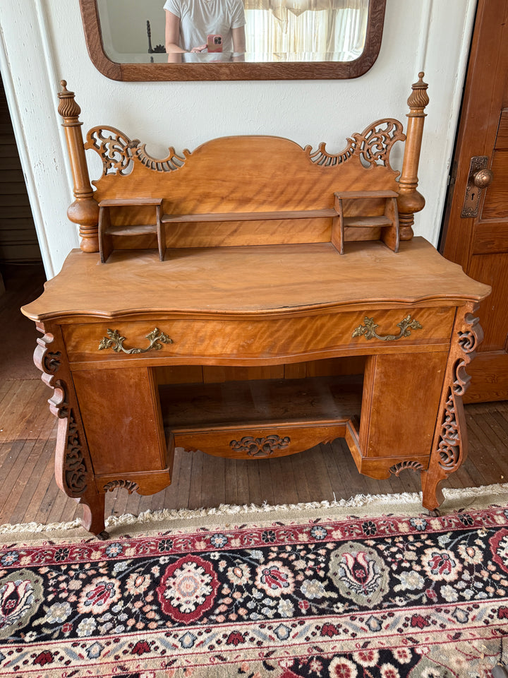 Antique Victorian Carved Wood Writing Desk *Local Pickup Available in Honey Grove, TX*
