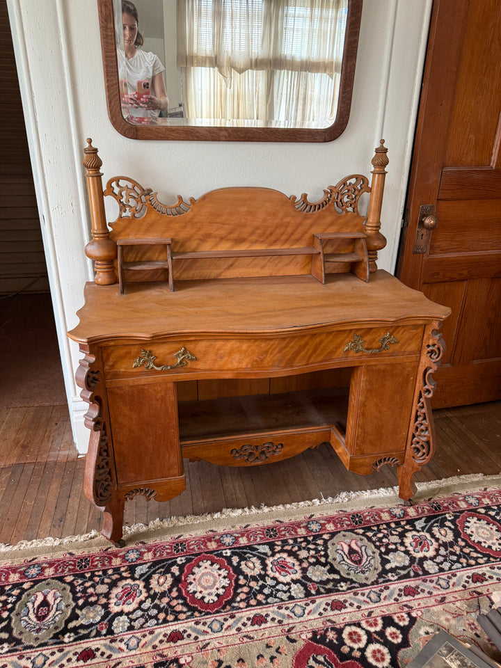 Antique Victorian Carved Wood Writing Desk *Local Pickup Available in Honey Grove, TX*