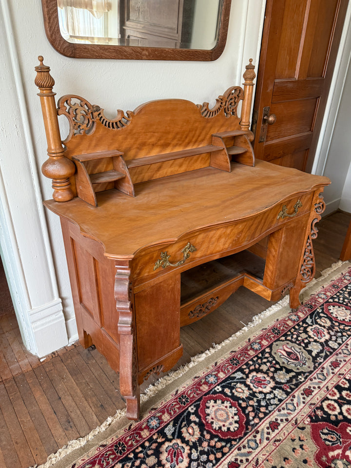 Antique Victorian Carved Wood Writing Desk *Local Pickup Available in Honey Grove, TX*
