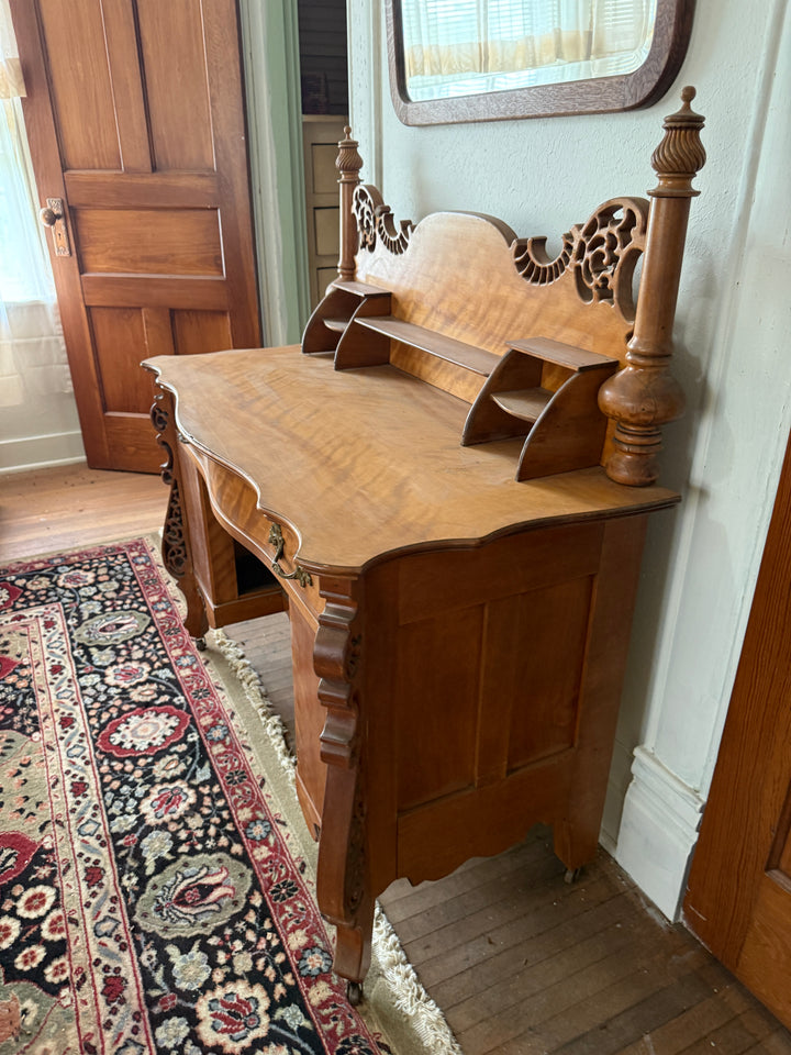 Antique Victorian Carved Wood Writing Desk *Local Pickup Available in Honey Grove, TX*