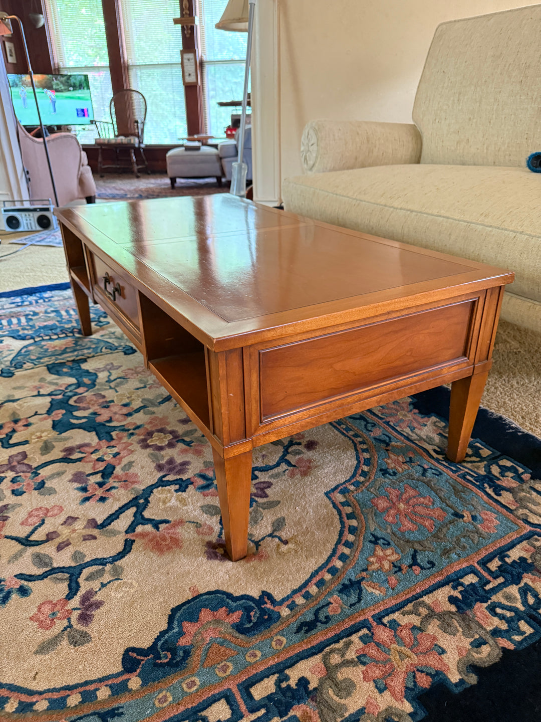 Classic Solid Wood Coffee Table – Mid-Century Modern Style *Local Pickup Available in Honey Grove, TX*