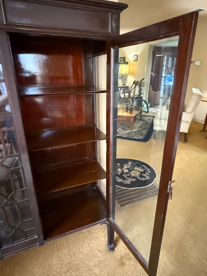 Antique Glass Display Mahogany Cabinet – Mahogany *Local Pickup Available in Honey Grove, TX*
