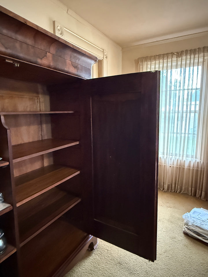 Elegant Antique Victorian Armoire – Carved Walnut, 19th Century *Local Pickup Available in Honey Grove, TX*