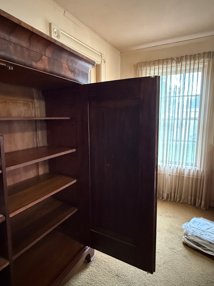 Elegant Antique Victorian Armoire – Carved Walnut, 19th Century *Local Pickup Available in Honey Grove, TX*
