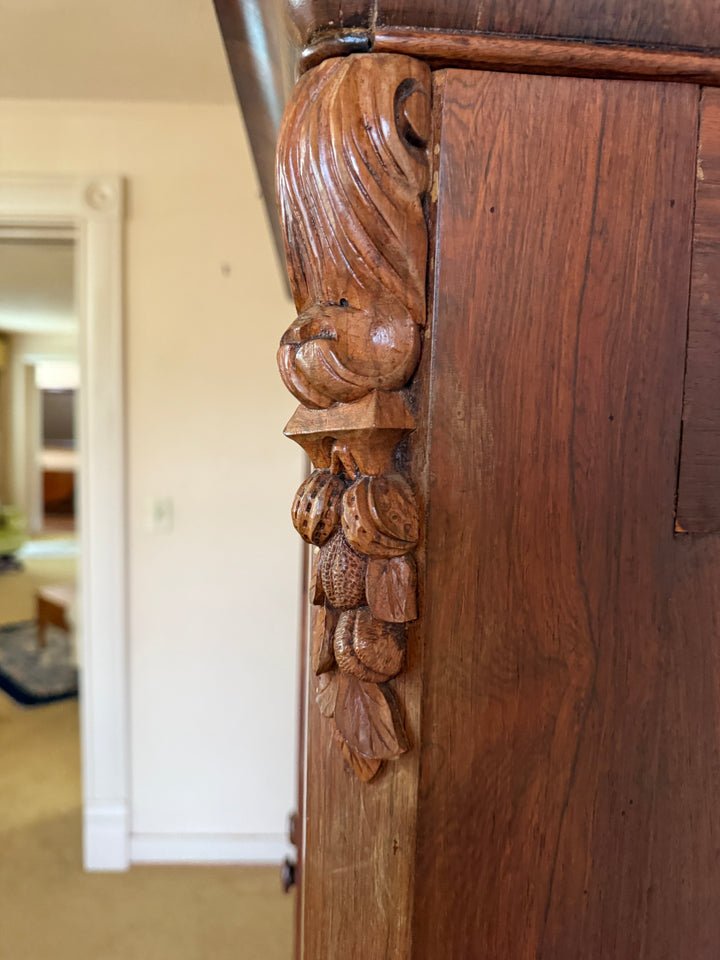 Elegant Antique Victorian Armoire – Carved Walnut, 19th Century *Local Pickup Available in Honey Grove, TX*