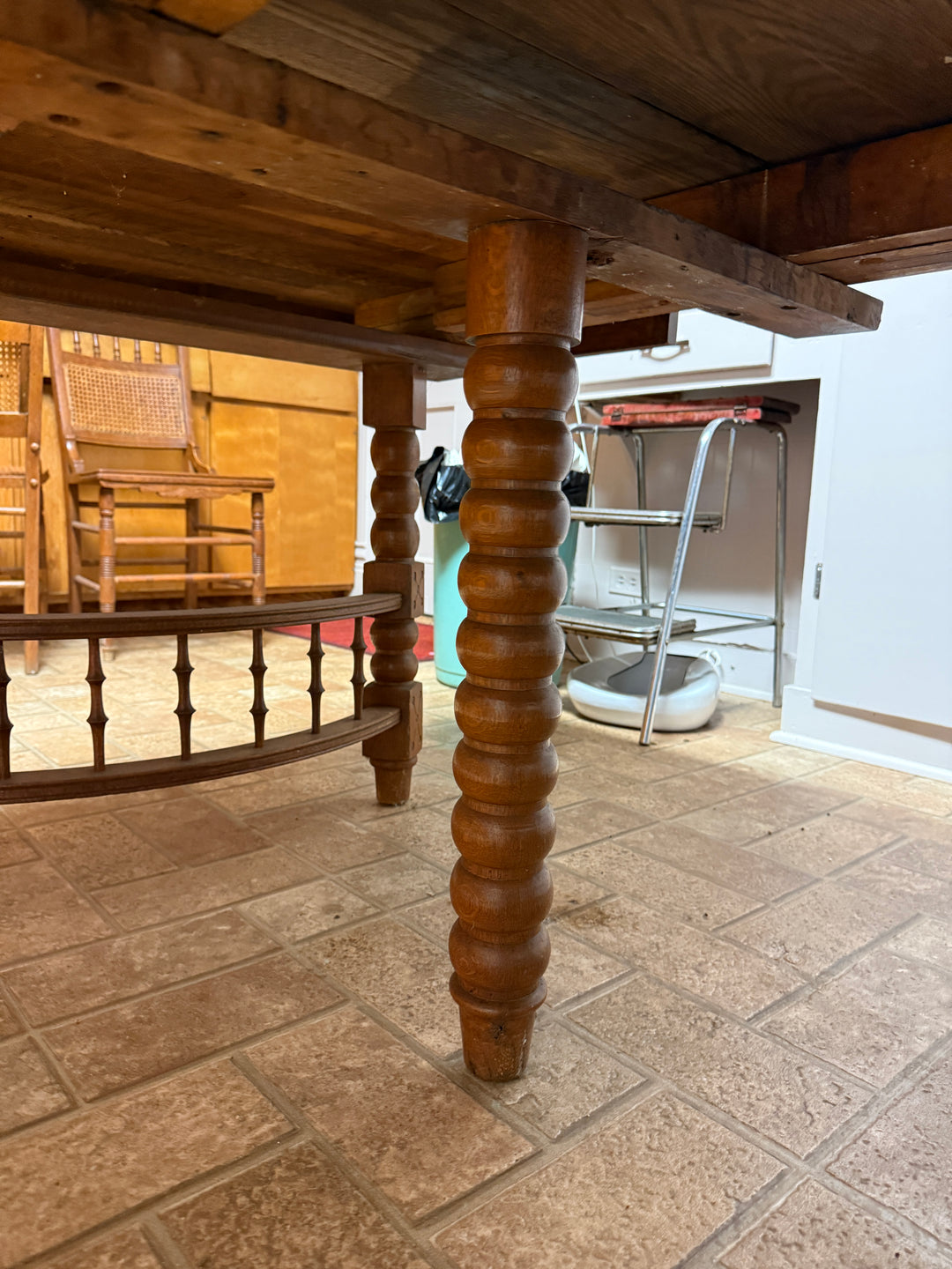 Antique Solid Wood (Likely Oak or Maple) Dining Table *Local Pickup Available in Honey Grove, TX*