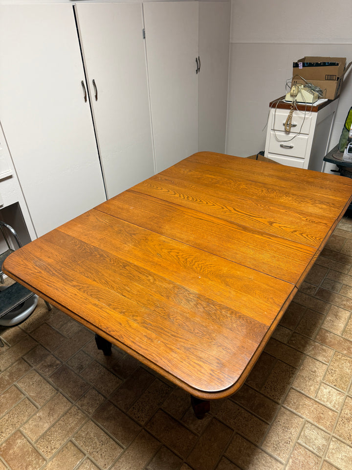 Antique Solid Wood (Likely Oak or Maple) Dining Table *Local Pickup Available in Honey Grove, TX*
