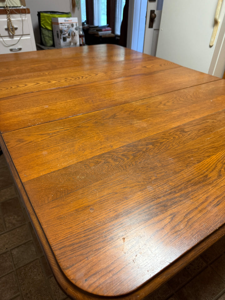 Antique Solid Wood (Likely Oak or Maple) Dining Table *Local Pickup Available in Honey Grove, TX*