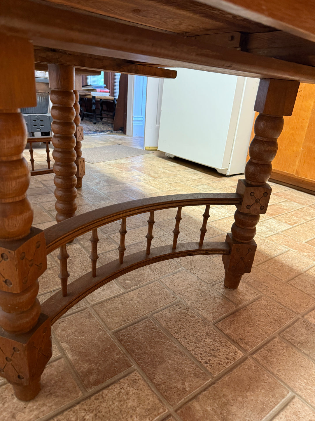 Antique Solid Wood (Likely Oak or Maple) Dining Table *Local Pickup Available in Honey Grove, TX*