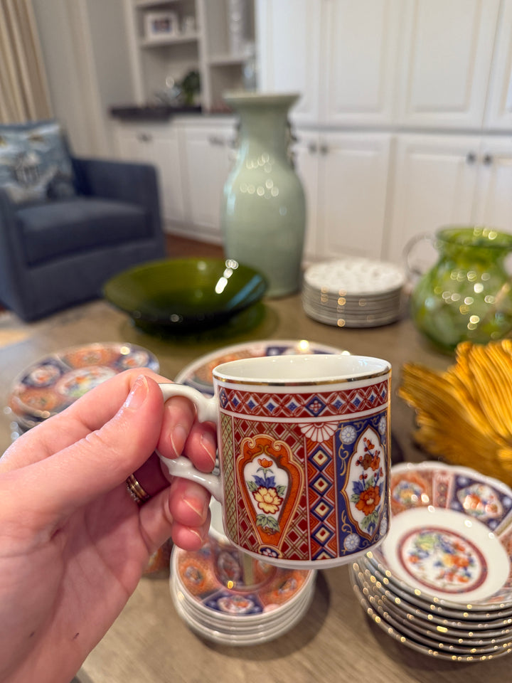 Vintage Japanese Imari Porcelain Set