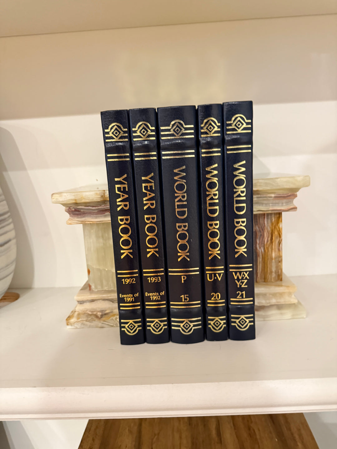 Whirl Green Onyx Bookends