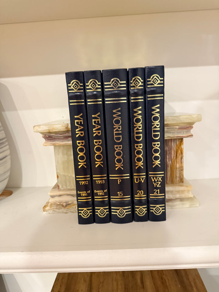 Whirl Green Onyx Bookends