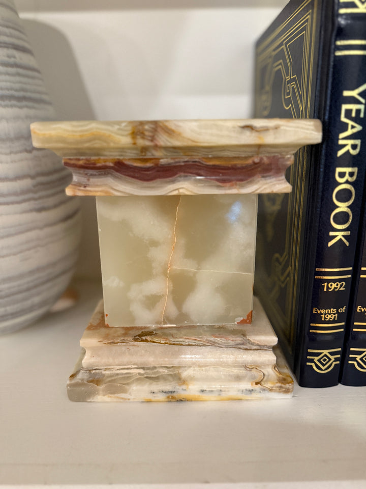 Whirl Green Onyx Bookends