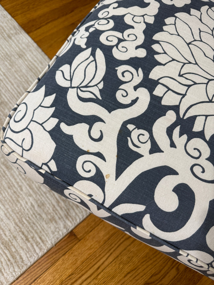 Custom Blue and White Upholstered Chairs