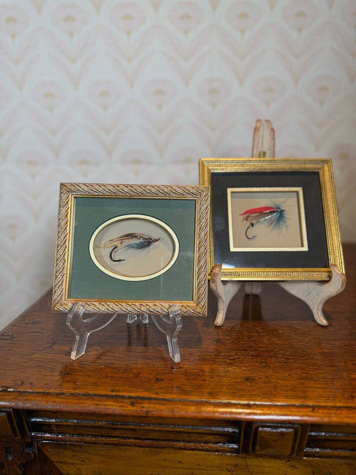 Set of 2 Scottish Salmon Antique Flies c. 1900
