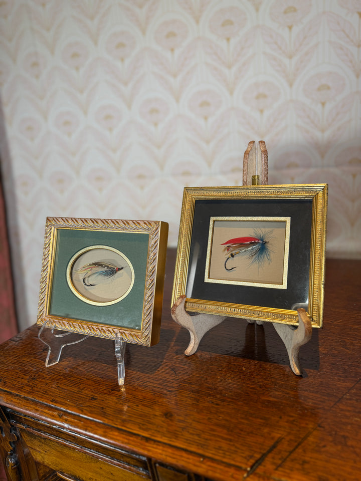 Set of 2 Scottish Salmon Antique Flies c. 1900
