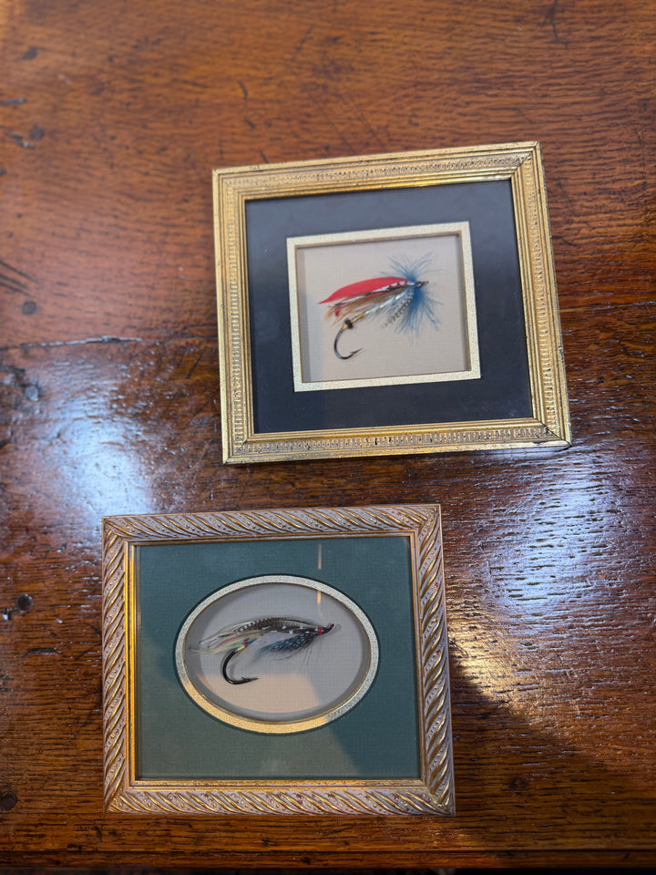 Set of 2 Scottish Salmon Antique Flies c. 1900