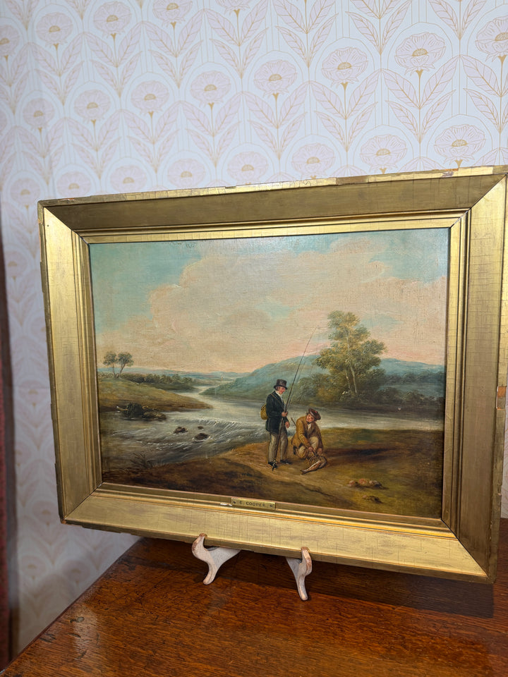 Antique Oil on Canvas Signed E. Cooper
