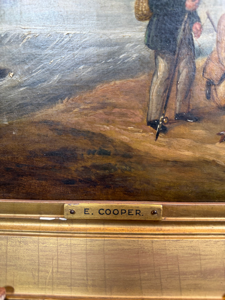 Antique Oil on Canvas Signed E. Cooper